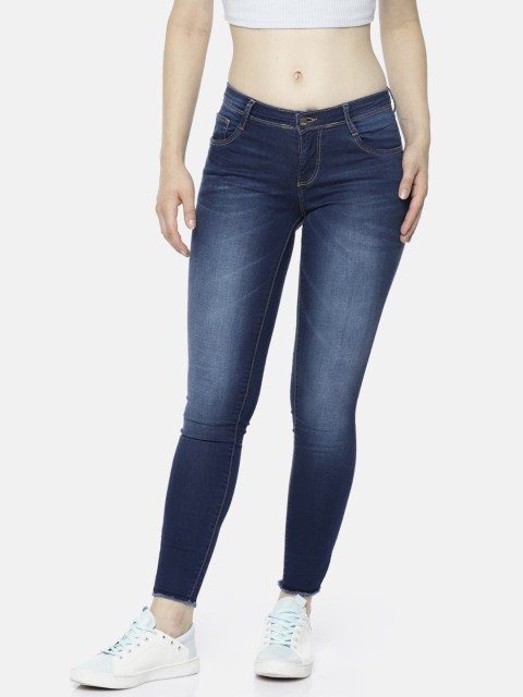 

Kraus Jeans Women Blue Skinny Fit Mid-Rise Clean Look K3024 Jeans