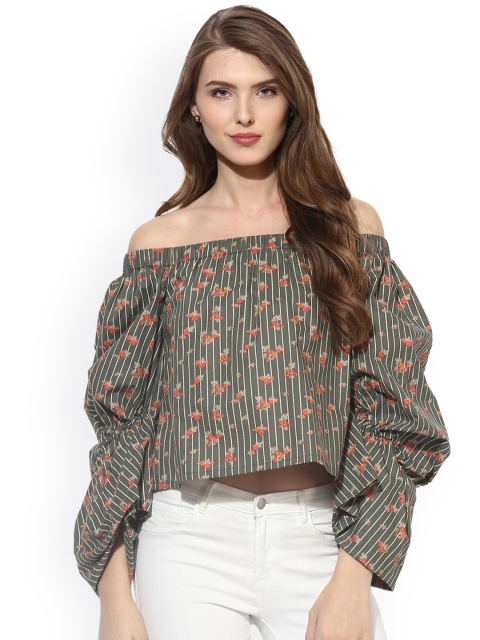 

Besiva Women Grey Printed Top
