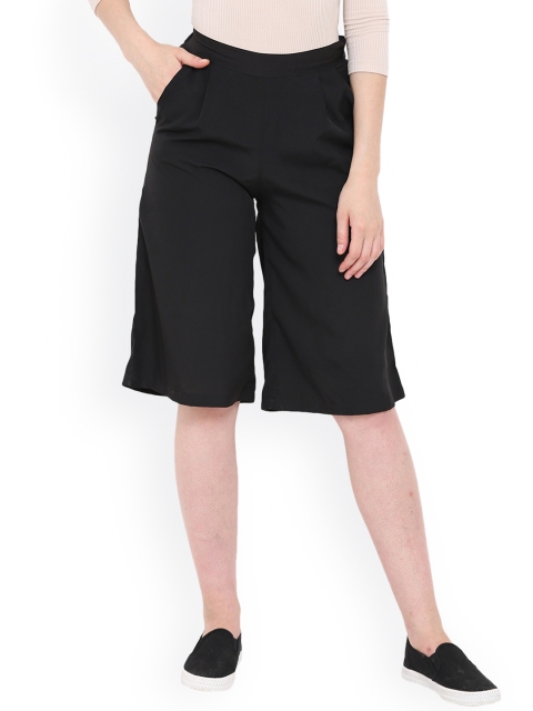 

Trend Arrest Women Black Relaxed Regular Fit Solid Culottes