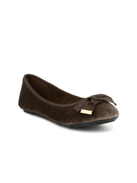 

Ginger by Lifestyle Women Brown Solid Synthetic Ballerinas