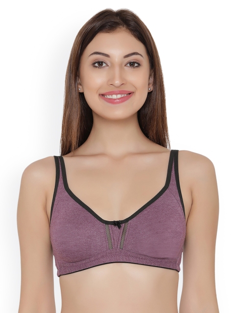 

Clovia Cotton Rich Non-Padded Non-Wired Double Layered Full Cup Bra, Mauve