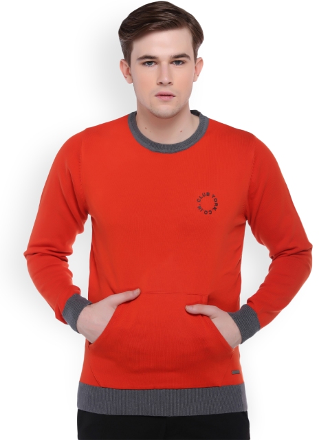 

Club York Men Rust Solid Pullover