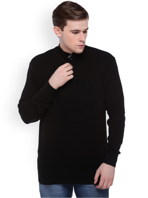 

Club York Men Black Solid Pullover