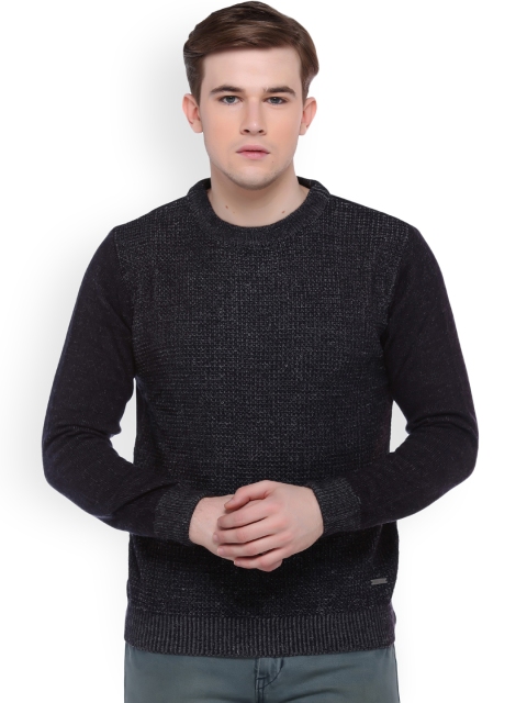 

Club York Men Black Solid Pullover