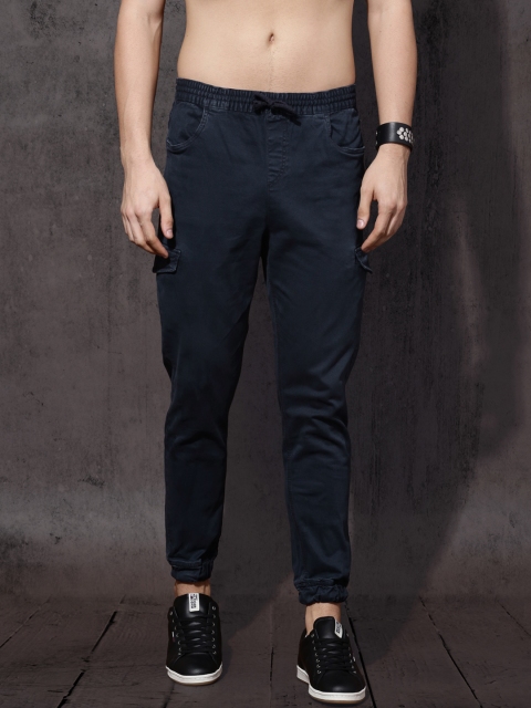 

Roadster Men Navy Blue Slim Fit Solid Joggers