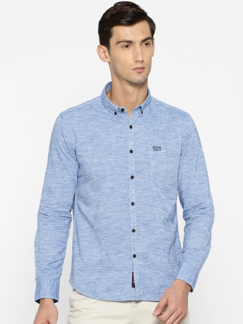 

U.S. Polo Assn. Denim Co. Men Blue Regular Fit Solid Casual Shirt