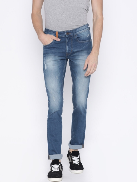 

U.S. Polo Assn. Denim Co. Men Blue Skinny Fit Mid-Rise Mildly Distressed Stretchable Jeans