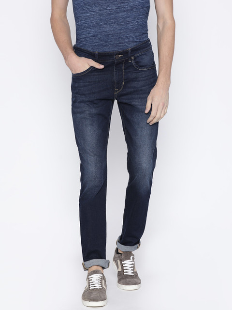 

U.S. Polo Assn. Denim Co. Men Blue Slim Tapered Fit Mid-Rise Clean Look Stretchable Jeans