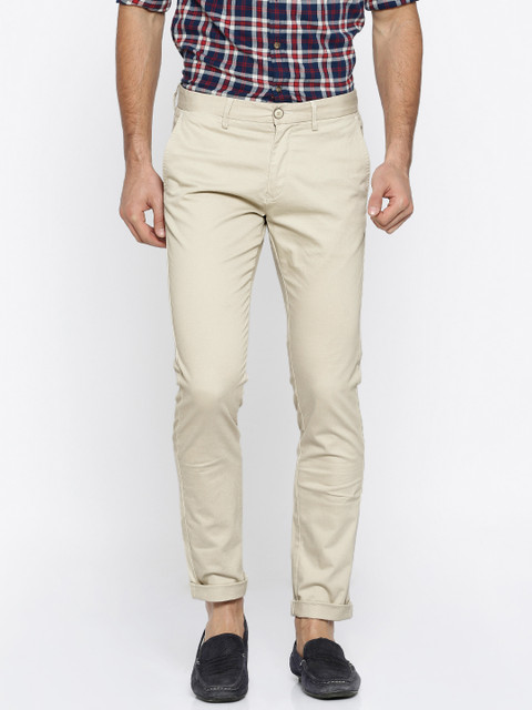 

U.S. Polo Assn. Men Beige Austin Trim Fit Solid Chinos