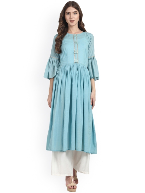 

Nayo Women Blue Solid Anarkali Kurta