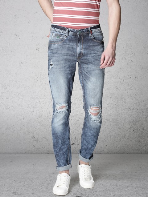 

Ecko Unltd Men Blue Slim Fit Mid-Rise Mildly Distressed Stretchable Jeans