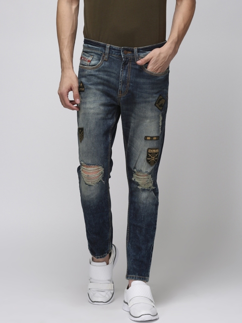 

Ecko Unltd Men Blue Slim Tapered Fit Mid-Rise Mildly Distressed Stretchable Jeans