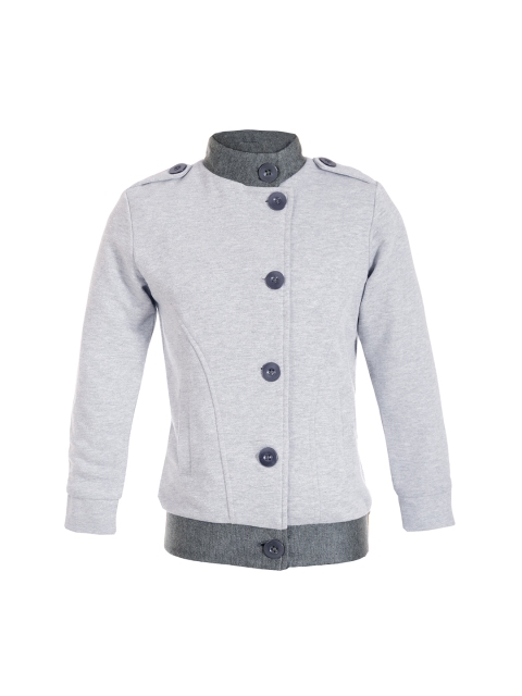 

Naughty Ninos Girls Grey Solid Sweatshirt
