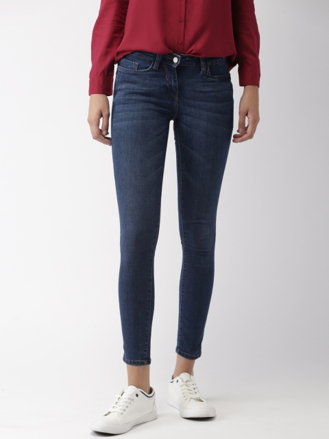 

Mast & Harbour Women Blue Skinny Fit Mid-Rise Clean Look Stretchable Jeans