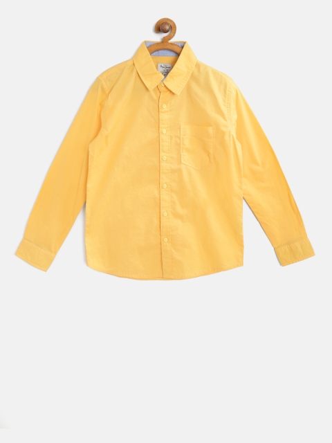 

Pepe Jeans Boys Yellow Regular Fit Solid Casual Shirt