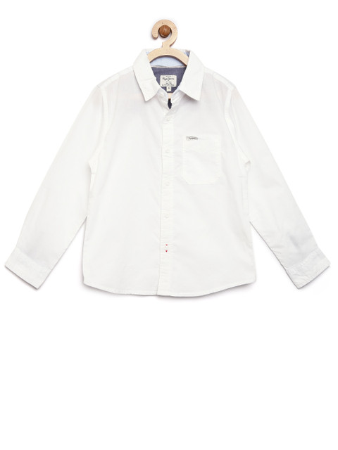 

Pepe Jeans Boys White Printed Detail Casual Shirt