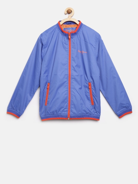 

Pepe Jeans Boys Blue Solid Bomber Jacket