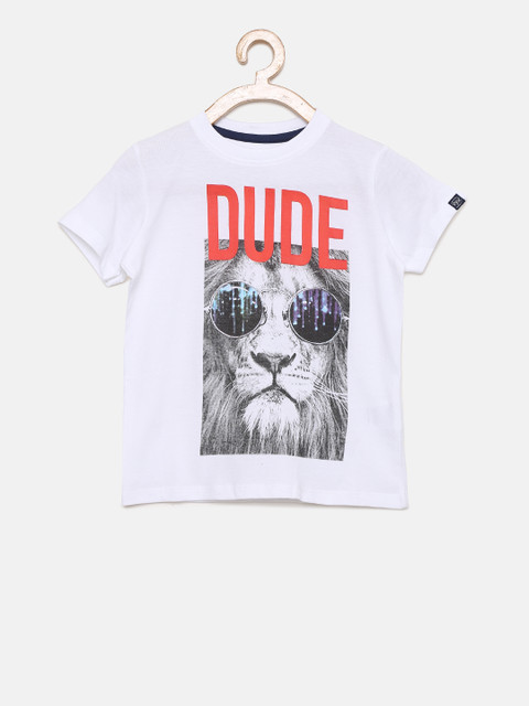 

Pepe Jeans Boys White Printed Round Neck T-shirt