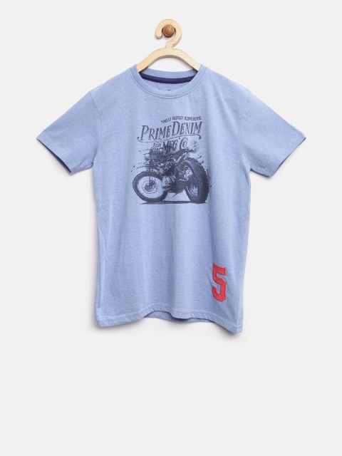

Pepe Jeans Boys Blue Printed Round Neck T-shirt