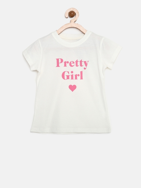 

Pepe Jeans Girls Off-White Printed Round Neck T-shirt