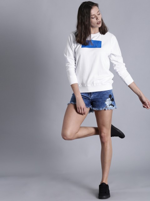 

Kook N Keech Disney Women White Solid Sweatshirt
