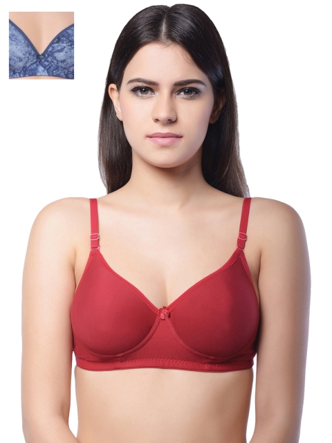 

Lady Lyka Pack of 2 T-shirt Bras, Maroon