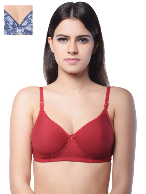 

Lady Lyka Pack of 2 T-shirt Bras, Maroon