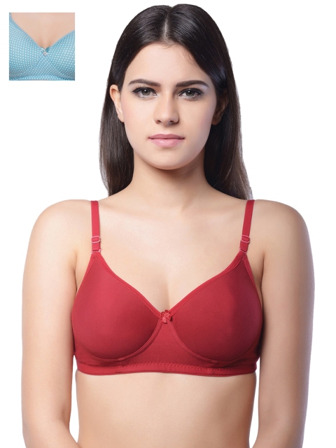 

Lady Lyka Pack of 2 T-shirt Bras, Maroon