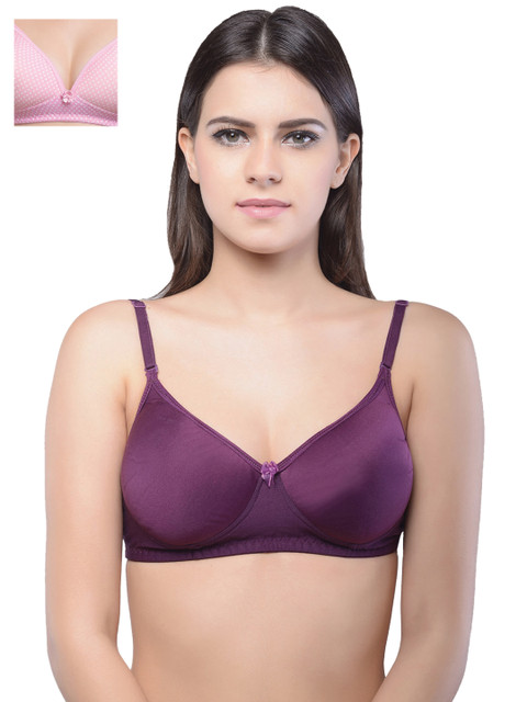 

Lady Lyka Pack of 2 T-shirt Bras, Purple