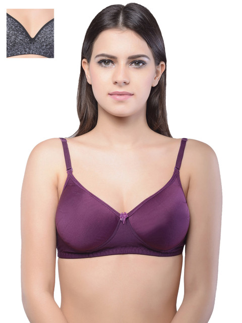 

Lady Lyka Pack of 2 T-shirt Bras, Purple
