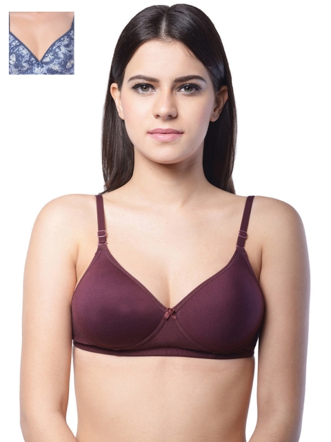 

Lady Lyka Pack of 2 T-shirt Bras, Burgundy