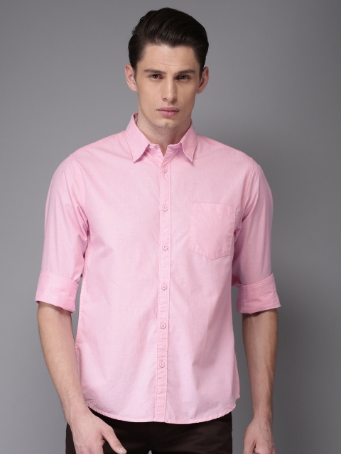 

Moda Rapido Men Pink Regular Fit Solid Casual Shirt