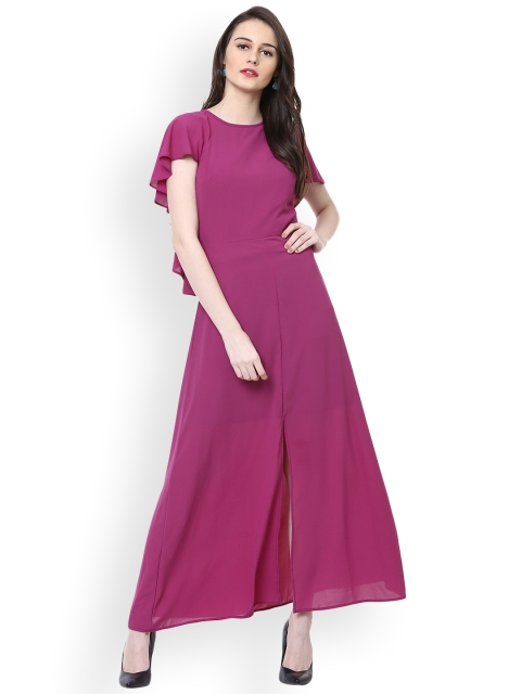 

Harpa Women Purple Solid Maxi Dress