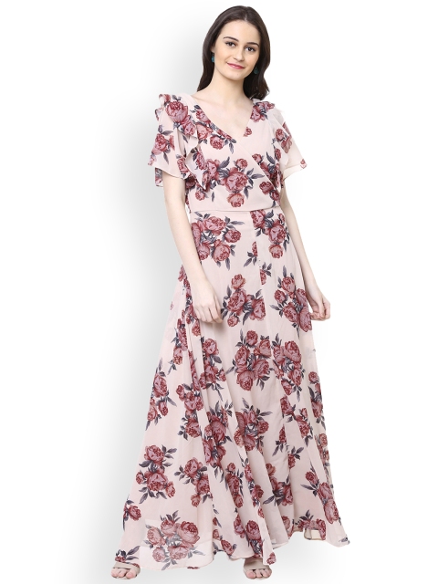 

Harpa Women Beige Printed Maxi Dress