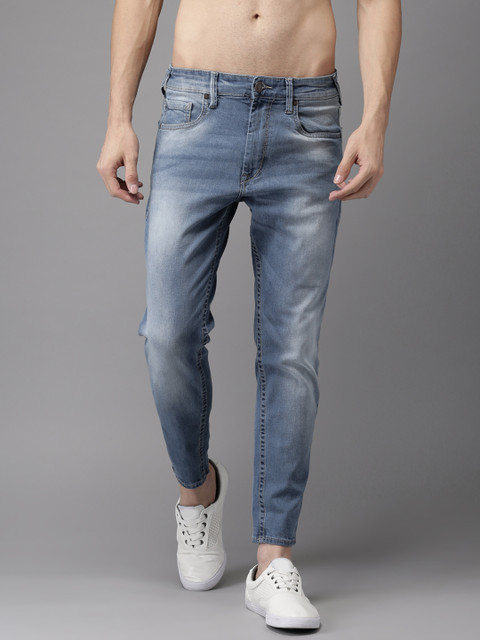 

HERE&NOW Men Blue Slim Tapered Fit Mid-Rise Clean Look Stretchable Jeans