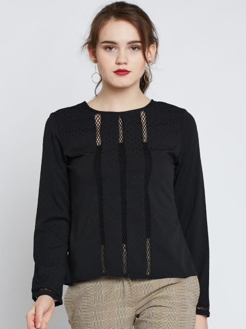 

Marie Claire Women Black Solid Top