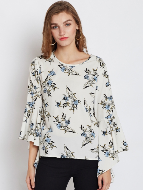 

Marie Claire Women White Printed Top