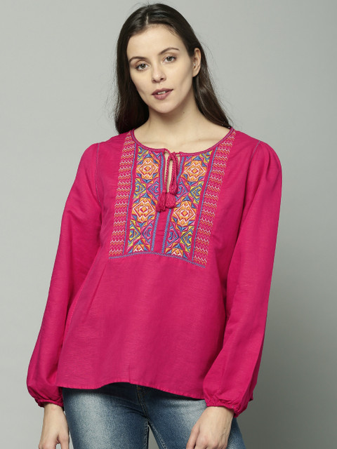 

Marks & Spencer Women Magenta Top