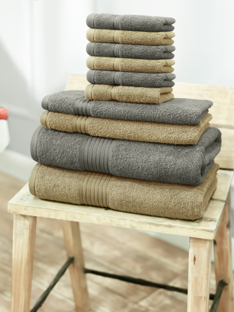 

swiss republic Set of 10 Cotton 600 GSM Towels, Olive