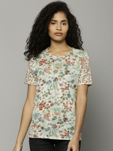 

Marks & Spencer Women Green Printed Top