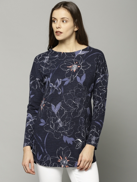 

Marks & Spencer Women Navy Blue Printed Top