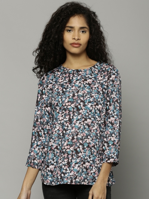 

Marks & Spencer Women Teal Printed Top