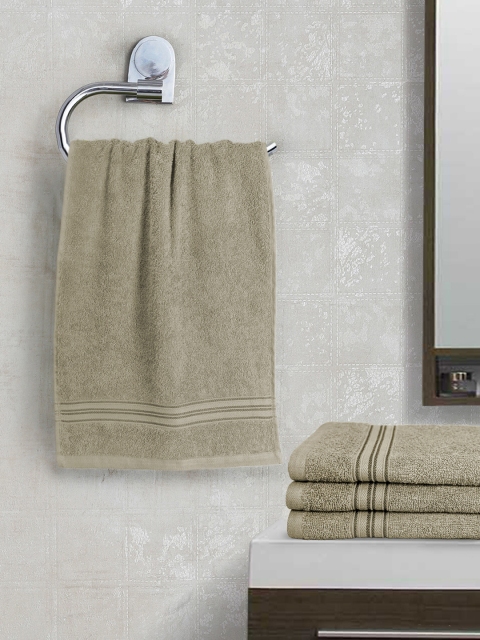 

swiss republic Green Set of 4 Cotton 450 GSM Hand Towels