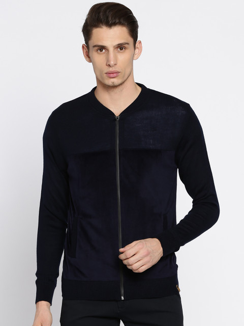 

Peter England Casuals Men Navy Blue Solid Cardigan