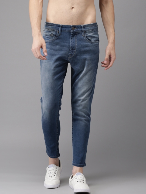 

Moda Rapido Men Blue Tapered Fit Cropped Mid-Rise Clean Look Jeans