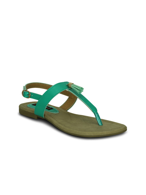 

Get Glamr Women Green Solid T-Strap Flats