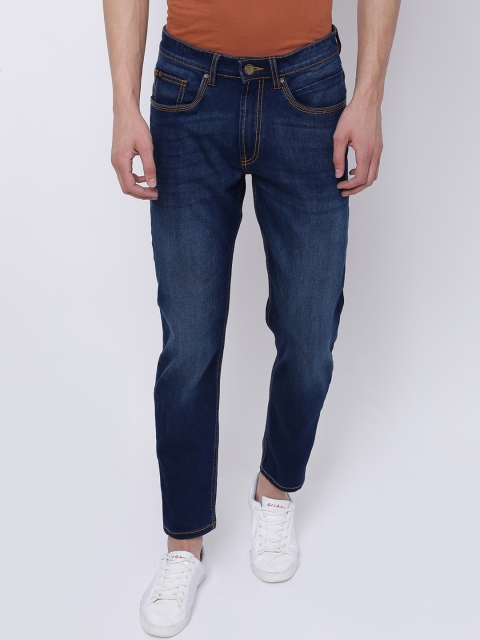 

LOCOMOTIVE Men Blue Tapered Fit Mid-Rise Low Distress Stretchable Jeans