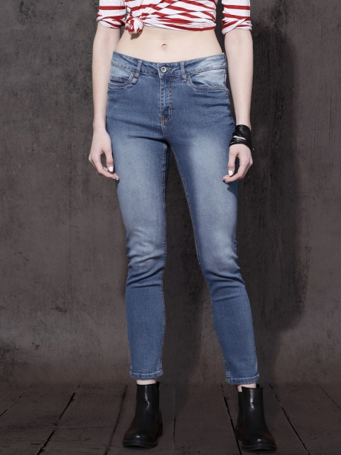 

Roadster Women Blue Skinny Fit Mid-Rise Clean Look Stretchable Jeans
