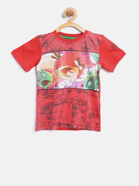 

YK Boys Red Angry Birds Print T-shirt