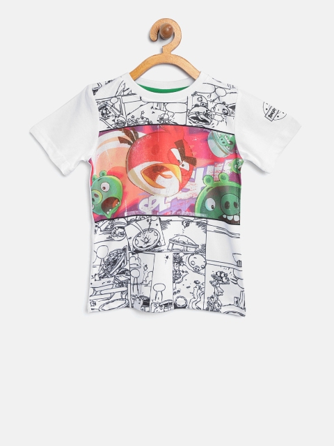 

YK Boys Off-White Angry Birds Print T-shirt